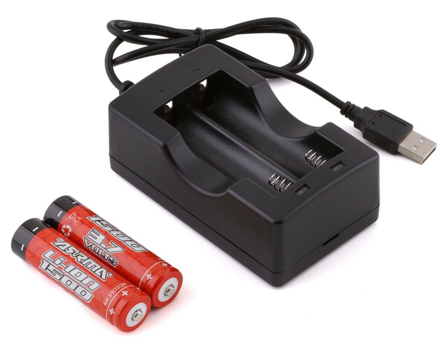 Parts * | Arrma Adc-L2 Li-Ion Charger W/Two Li-Ion 18650 Batteries