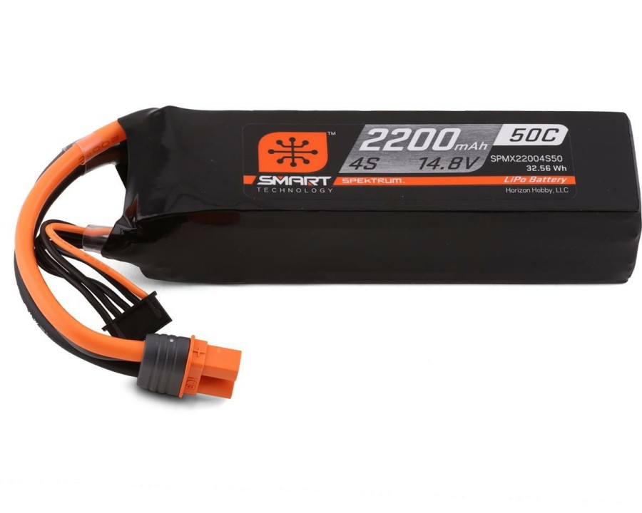 Batteries * | Spektrum Rc 4S Smart Lipo 50C Battery Pack (14.8V/2200Mah) W/Ic3 Connector