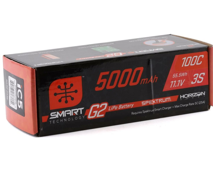 Batteries * | Spektrum Rc 3S Smart G2 Lipo 100C Battery Pack (11.1V/5000Mah) W/Ic5 Connector