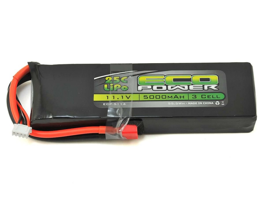 Batteries * | Ecopower "Electron" 3S Lipo 25C Battery (11.1V/5000Mah) W/T-Style Connector