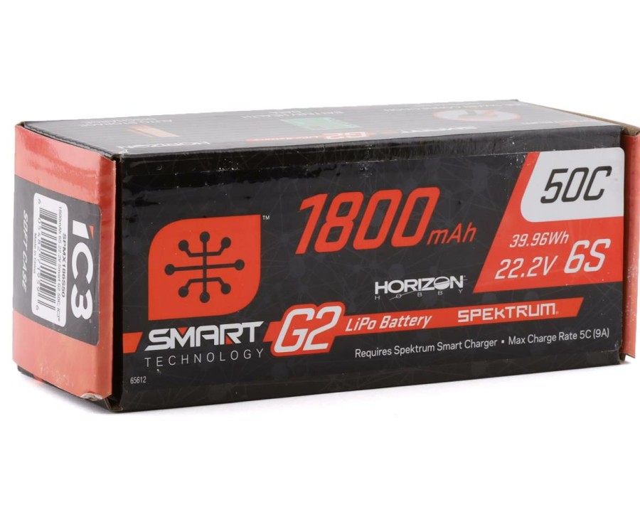 Batteries * | Spektrum Rc 6S Smart G2 Lipo 50C Battery Pack (22.2V/1800Mah) W/Ic3 Connector