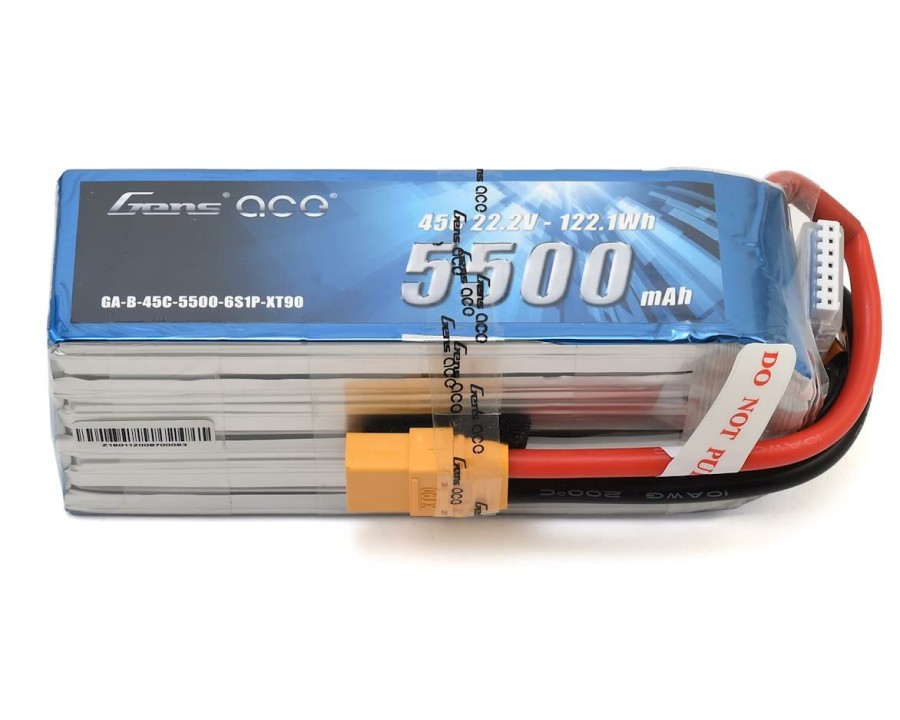 Batteries * | Gens Ace 6S Soft Case 45C Lipo Battery (22.2V/5500Mah) W/Xt-90 Connector