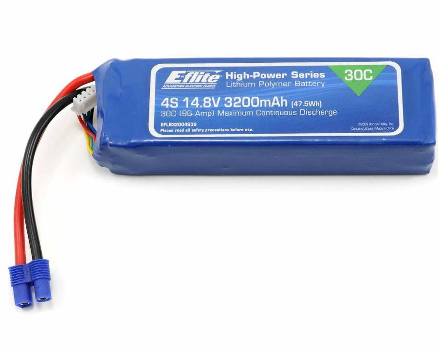 Batteries * | E-Flite 4S Lipo Battery 30C (14.8V/3200Mah) W/Ec3 Connector