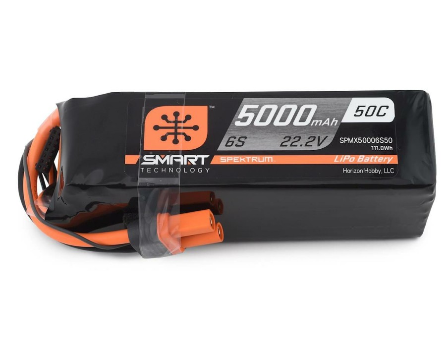 Batteries * | Spektrum Rc 6S Smart 50C Lipo Battery Pack W/Ic5 Connector (22.2V/5000Mah)