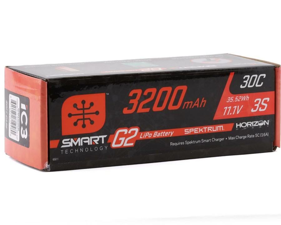 Batteries * | Spektrum Rc 3S Smart G2 Lipo 30C Battery Pack (11.1V/3200Mah) W/Ic3 Connector