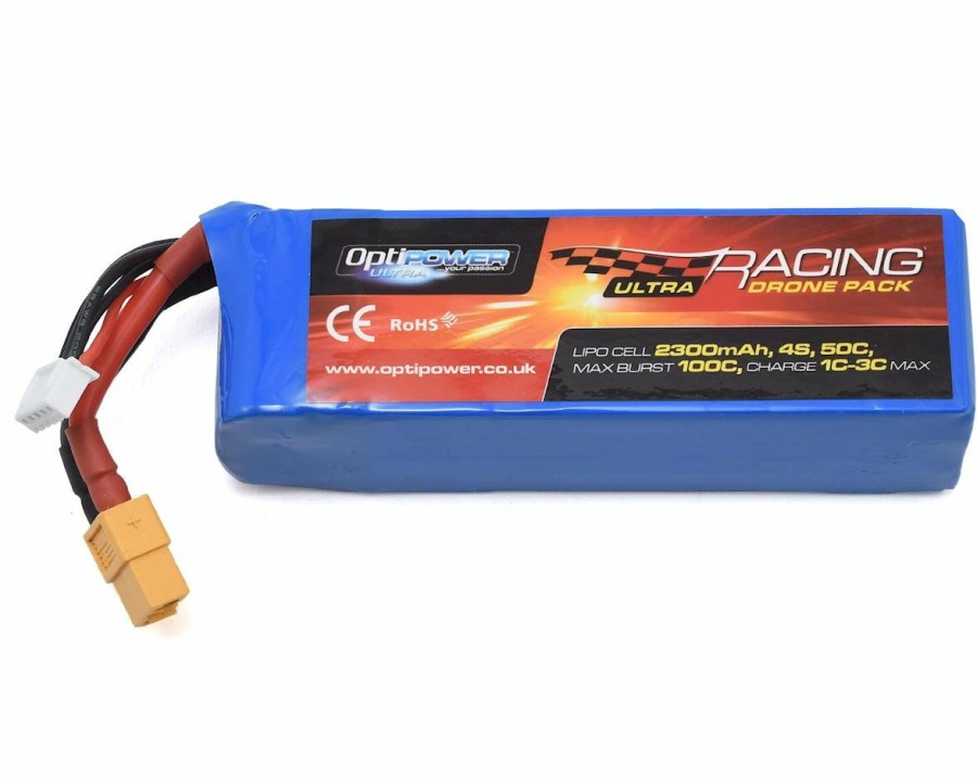 Batteries * | Optipower 4S 50C Lipo Battery (14.8V/2300Mah) W/Xt-60 Connector