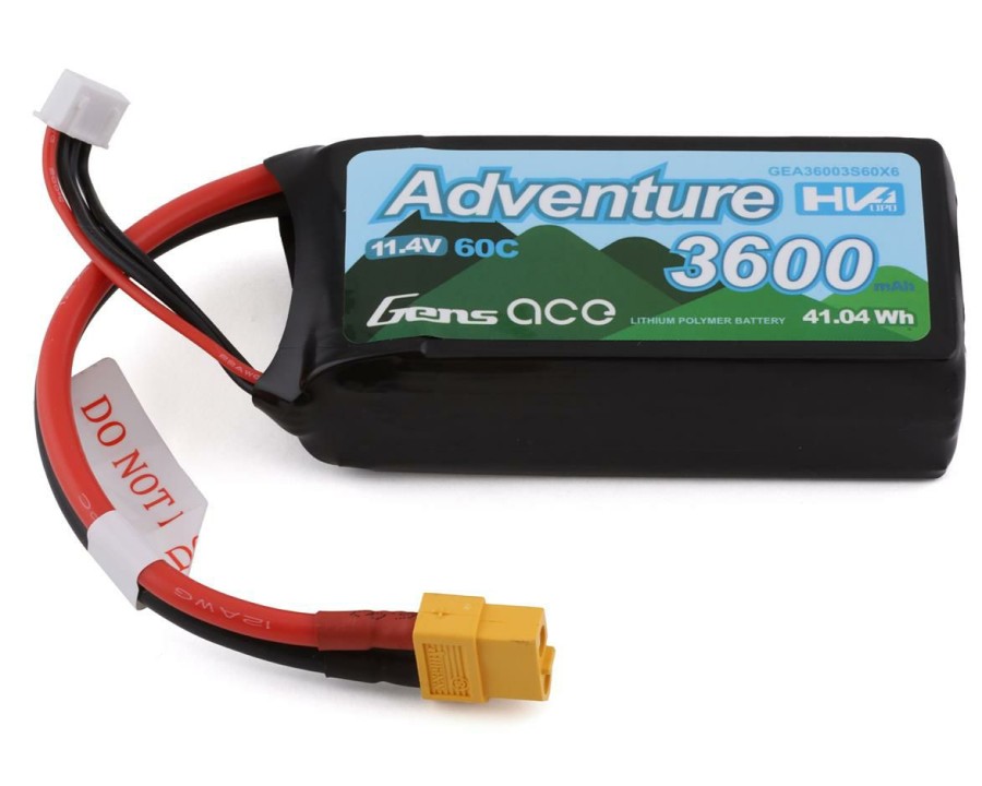 Batteries * | Gens Ace 3S Lihv Lipo Battery 60C W/Xt-60 Connector (11.4V/3600Mah)