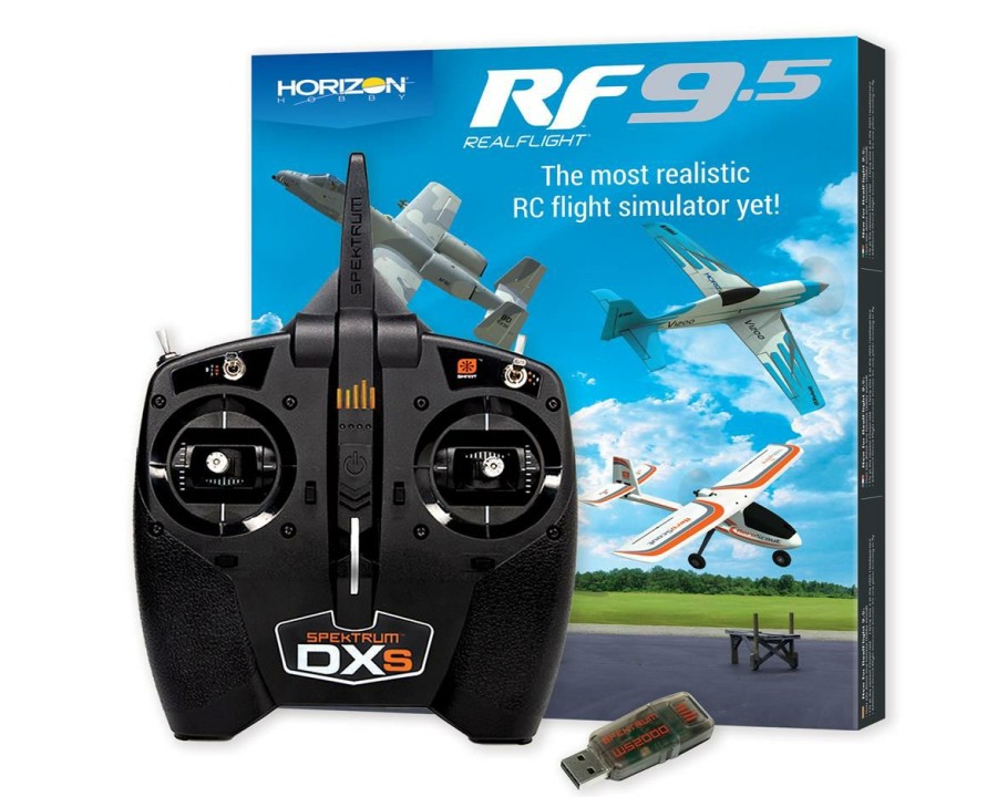 Learning * | Realflight 9.5 Flight Simulator Combo W/Spektrum Dxs & Ws2000