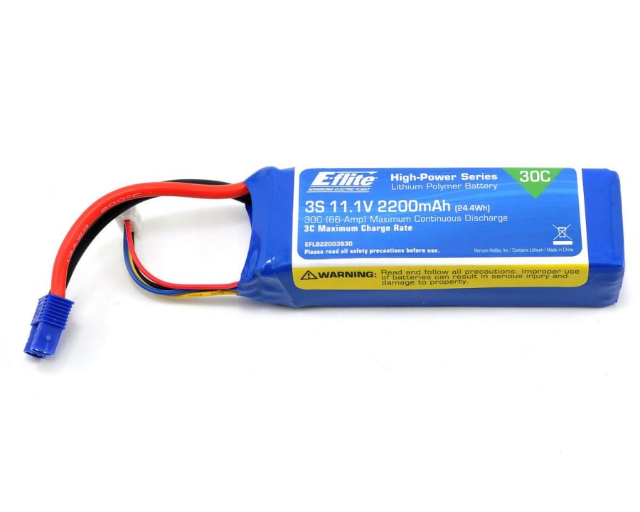 Batteries * | E-Flite 3S Lipo Battery 30C (11.1V/2200Mah) W/Ec3 Connector