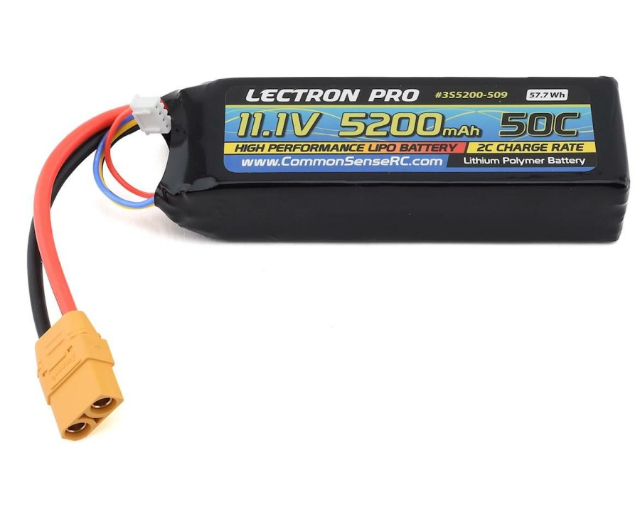 Batteries * | Common Sense Rc Lectron Pro 3S 50C Lipo Battery W/Xt90 (11.1V/5200Mah)