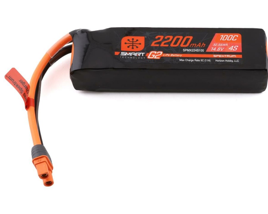 Batteries * | Spektrum Rc 4S Smart G2 Lipo 100C Battery Pack (14.8V/2200Mah) W/Ic3 Connector