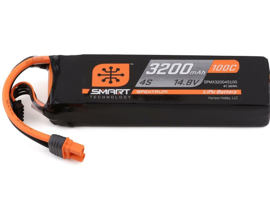 Batteries * | Spektrum Rc 4S Smart Lipo 100C Battery Pack (14.8V/3200Mah) W/Ic3 Connector