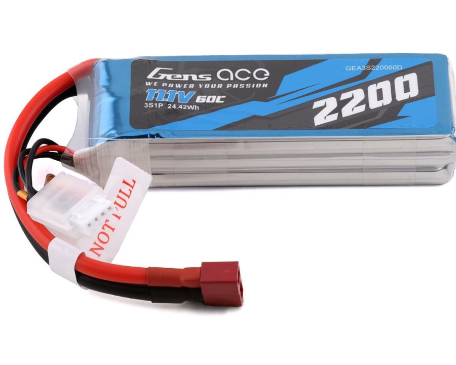 Batteries * | Gens Ace 3S Lipo Battery 60C (11.1V/2200Mah) W/T-Style Connector