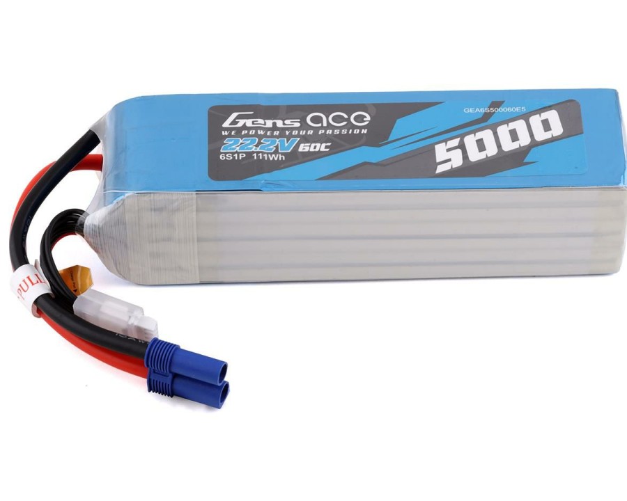 Batteries * | Gens Ace 6S Lipo Battery 60C (22.2V/5000Mah) W/Ec5 Connector