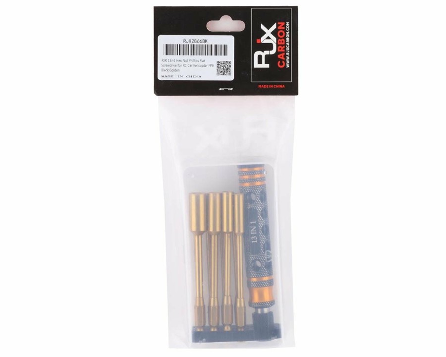 Maintenance * | Rjx Hobby 13 Piece 1/4 Drive Screwdriver Set (Hex, Phillips, Flat, Nut Drivers)