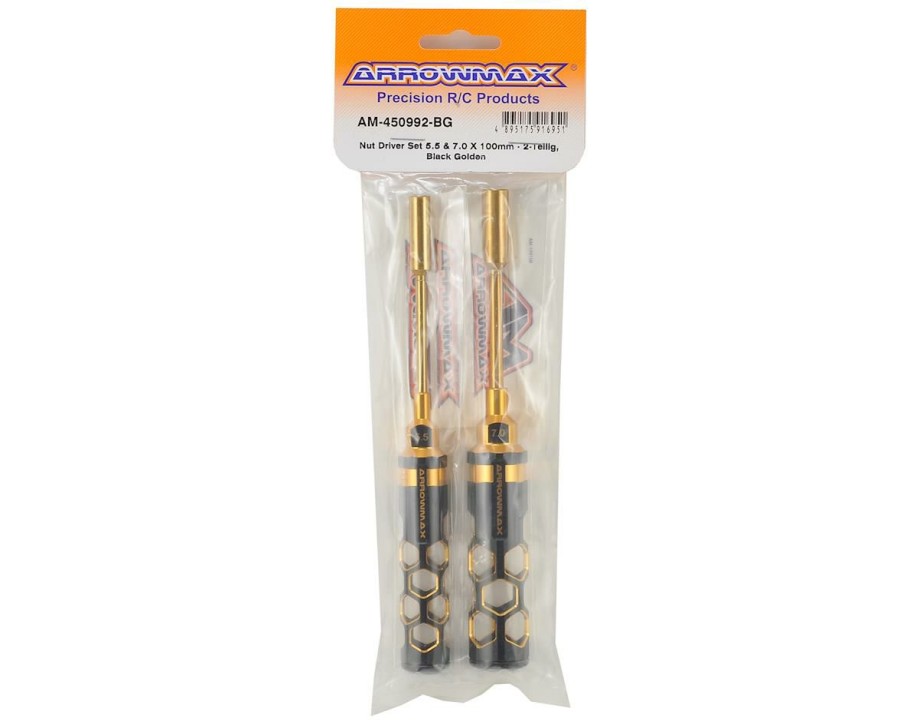 Maintenance * | Am Arrowmax Black Golden Nut Driver Set (5.5 & 7.0Mm)