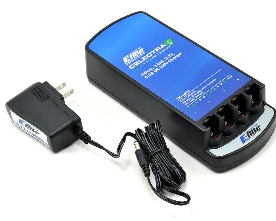 Charging * | E-Flite Celectra 4-Port Charger Combo W/Ac Adapter