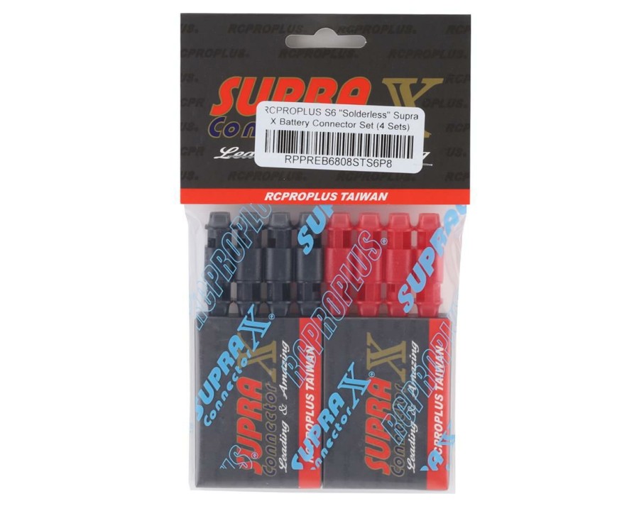 Electronics * | Rcproplus S6 "Solderless" Supra X Battery Connector Set (4 Sets)