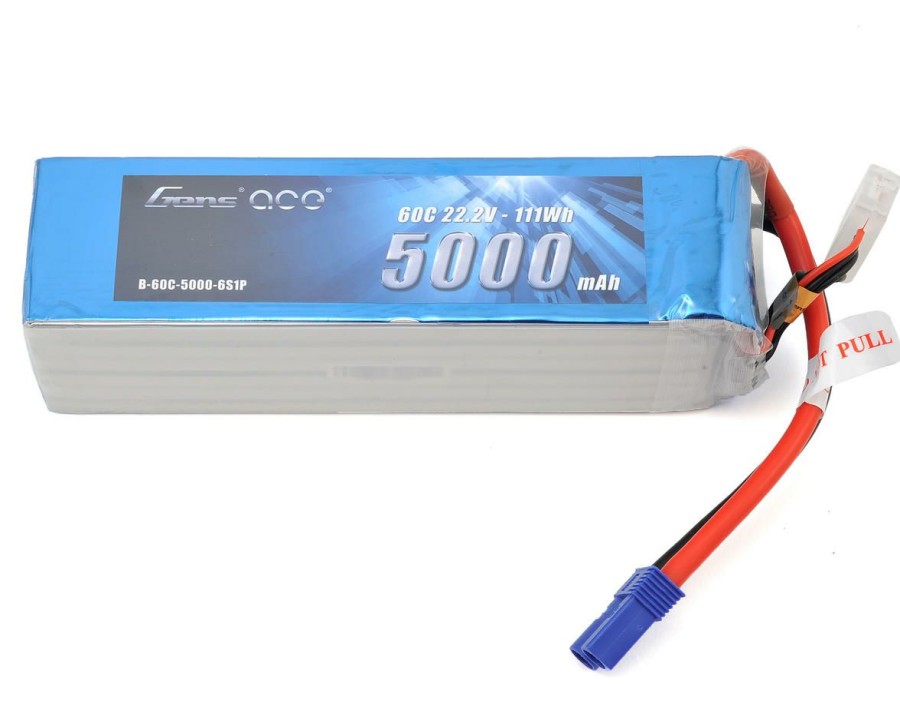 Batteries * | Gens Ace 6S Lipo Battery 60C (22.2V/5000Mah) W/Ec5 Connector