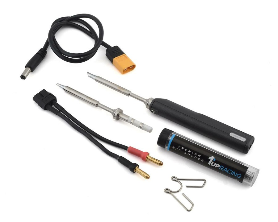 Maintenance * | 1Up Racing Ts100 Pro Pit Soldering Iron W/Dc Cable & Leather Pouch