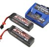 Batteries * | Traxxas Ez-Peak Live 4S "Completer Pack" Multi-Chemistry Battery Charger W/Two Power Cell 4S Batteries (6700Mah)