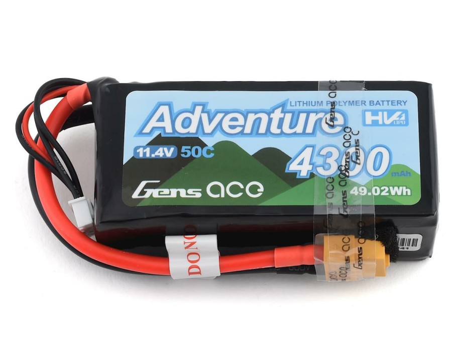 Batteries * | Gens Ace Adventure 3S 50C Lihv Battery Pack W/Xt60 Connector (11.4V/4300Mah)