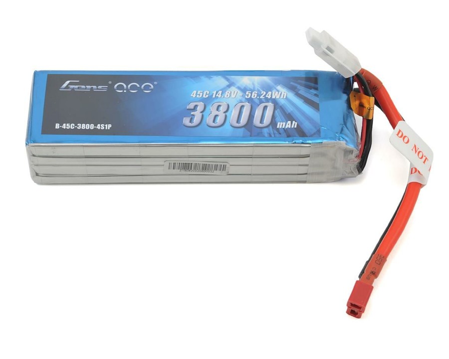 Batteries * | Gens Ace 4S Lipo Battery 45C (14.8V/3800Mah) W/T-Style Connector