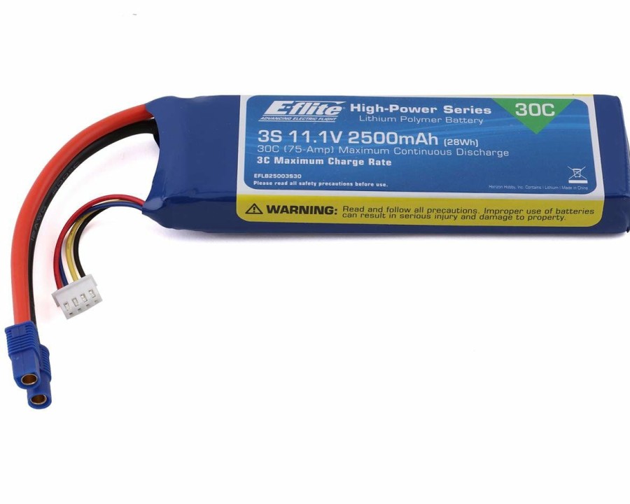 Batteries * | E-Flite 11.1V 2500Mah 3S 30C Lipo, Battery: Ec3