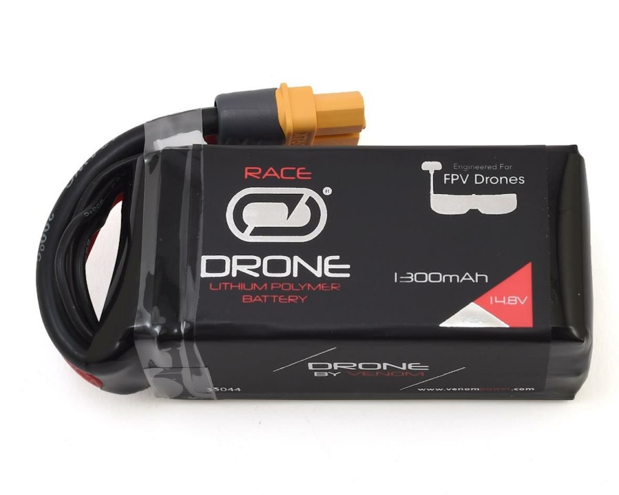 Batteries * | Venom Power Drone Fpv 4S 75C Lipo Battery W/Uni 2.0 Connector (14.8V/1300Mah)