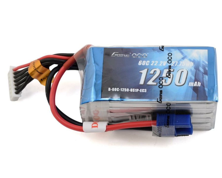 Batteries * | Gens Ace 6S Lipo Battery 60C (22.2V/1250Mah) W/Ec3 Connector