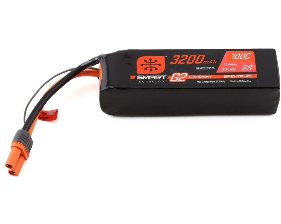 Batteries * | Spektrum Rc 6S Smart G2 Lipo 100C Battery Pack (22.2V/3200Mah) W/Ic5 Connector