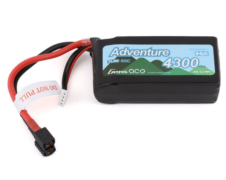 Batteries * | Gens Ace Adventure 3S Lihv Battery Pack 60C (11.4V/4300Mah) W/Universal Connector