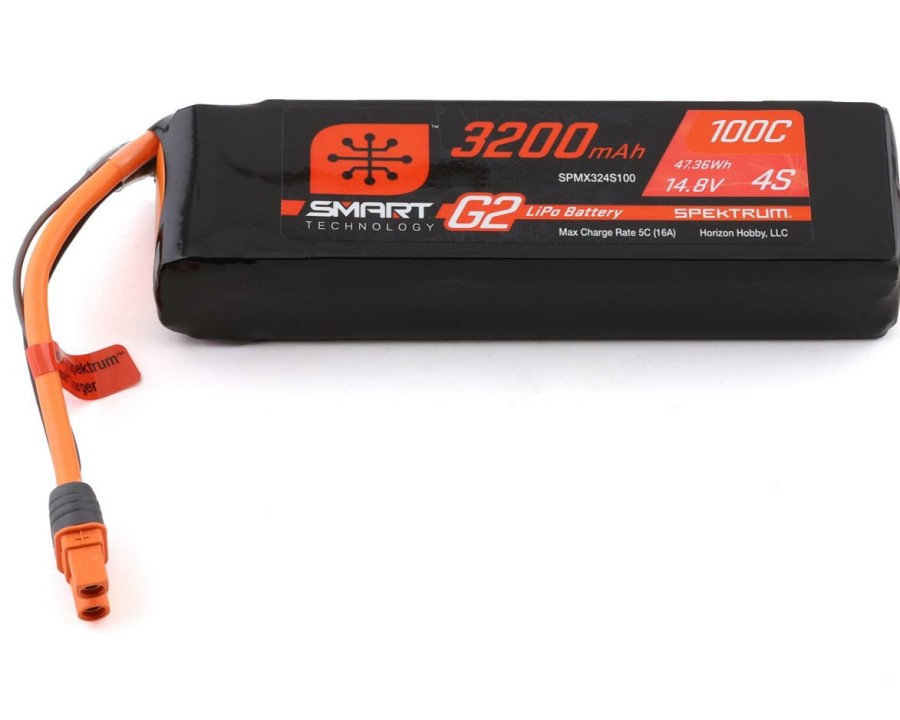 Batteries * | Spektrum Rc 4S Smart G2 Lipo 100C Battery Pack (14.8V/3200Mah) W/Ic3 Connector