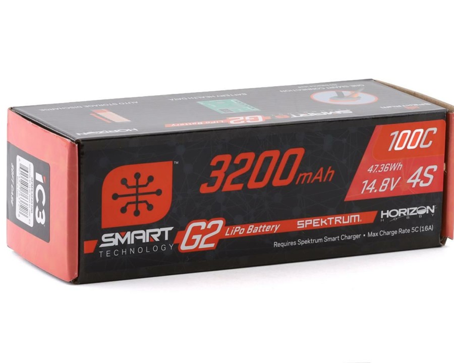 Batteries * | Spektrum Rc 4S Smart G2 Lipo 100C Battery Pack (14.8V/3200Mah) W/Ic3 Connector