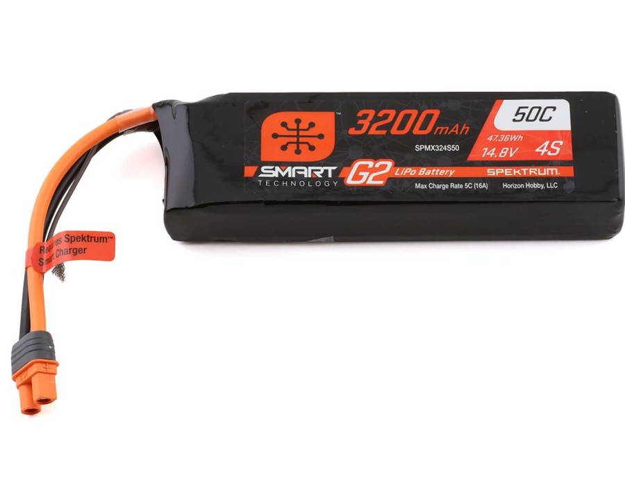 Batteries * | Spektrum Rc 4S Smart G2 Lipo 50C Battery Pack (14.8V/3200Mah) W/Ic3 Connector