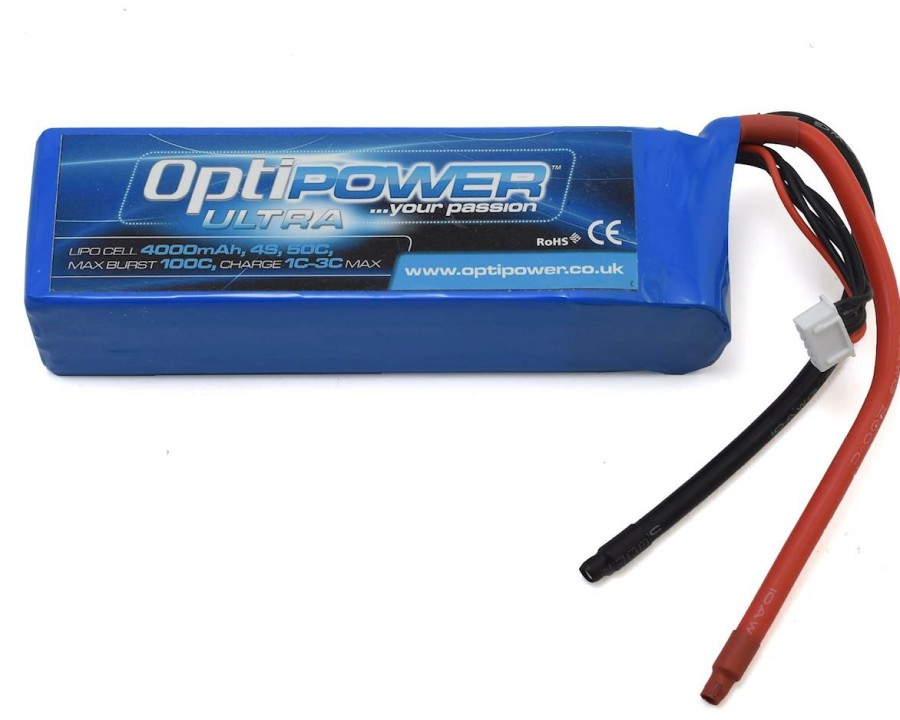 Batteries * | Optipower 4S 50C Lipo Battery (14.8V/4000Mah)