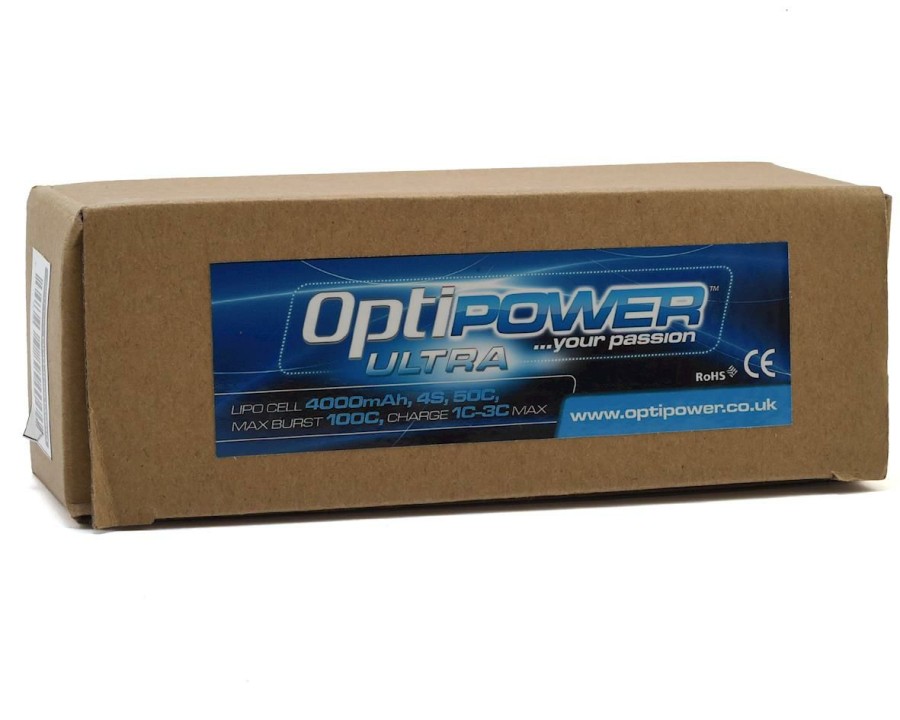 Batteries * | Optipower 4S 50C Lipo Battery (14.8V/4000Mah)