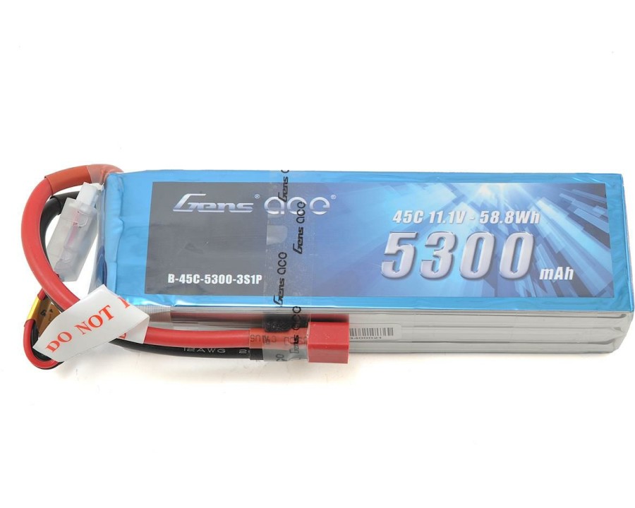 Batteries * | Gens Ace 3S Lipo Battery 45C (11.1V/5300Mah) W/T-Style Connector