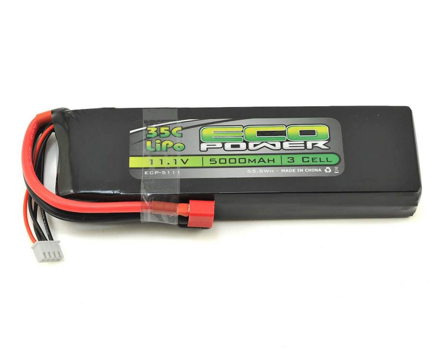 Batteries * | Ecopower "Electron" 3S Lipo 35C Battery (11.1V/5000Mah) W/T-Style Connector