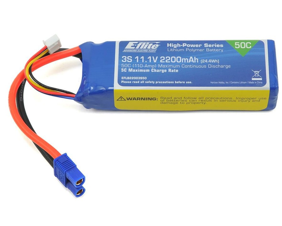 Batteries * | E-Flite 3S Lipo Battery Pack 50C (11.1V/2200Mah) W/Ec3 Connector