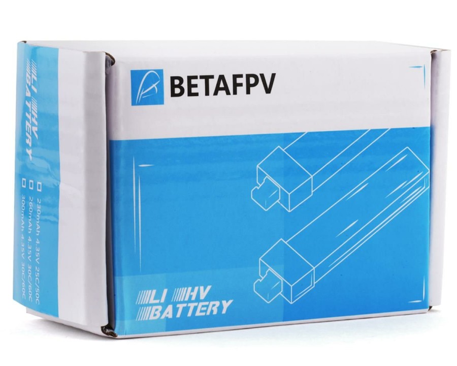 Batteries * | Betafpv 1S 30C Lihv Battery (3.7V/300Mah) (8) W/Bt2.0 Connector