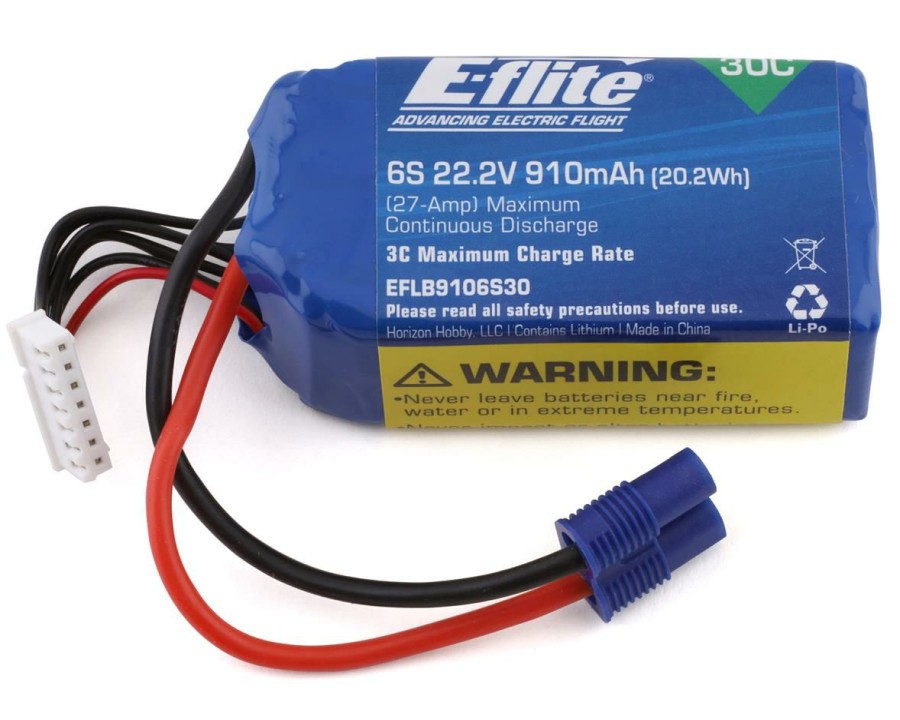 Batteries * | E-Flite 6S Lipo Battery 30C (22.2V/910Mah) W/Ec3 Connector