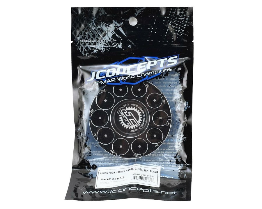 Charging * | Jconcepts Aluminum Pinion Puck Stock Range (Black)